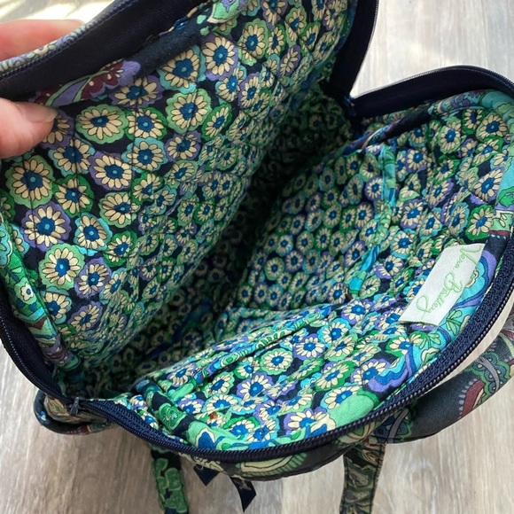 Vera Bradley‎ Blue Rhapsody Paisley Floral Quilted Cotton Backpack Travel Bag main image 6